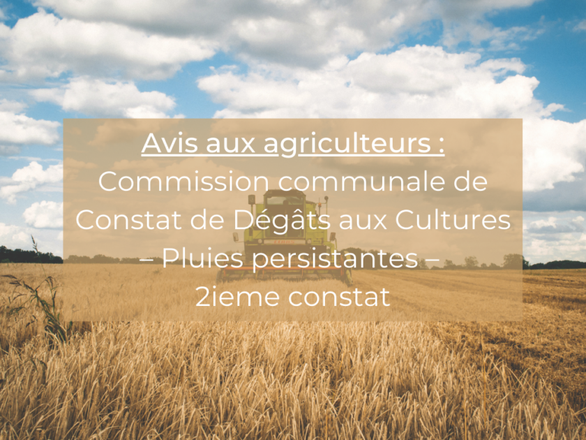 Convocation au 2ème constat de la commission agricole