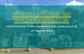 Fête de la Fédération Wallonie Bruxelles : Fermeture des services communaux