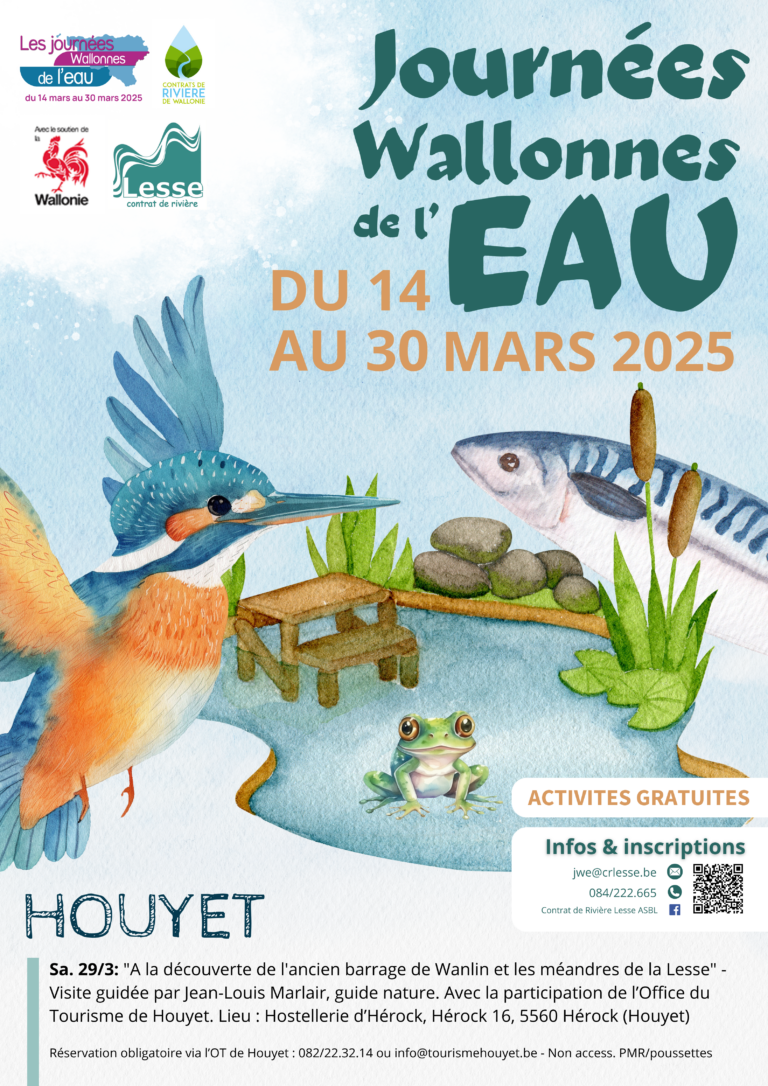 Journées Wallonnes de l’eau du 14 au 30 mars 2025